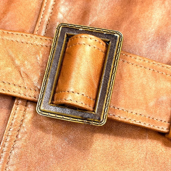 🚫SOLD🚫VTG |•CALIFORNIAN•| Heavy Duty Full Length Leather Trench Coat!* - Picture 6 of 16